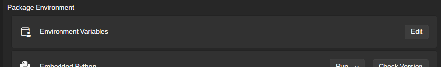 Package Environment - EnVar